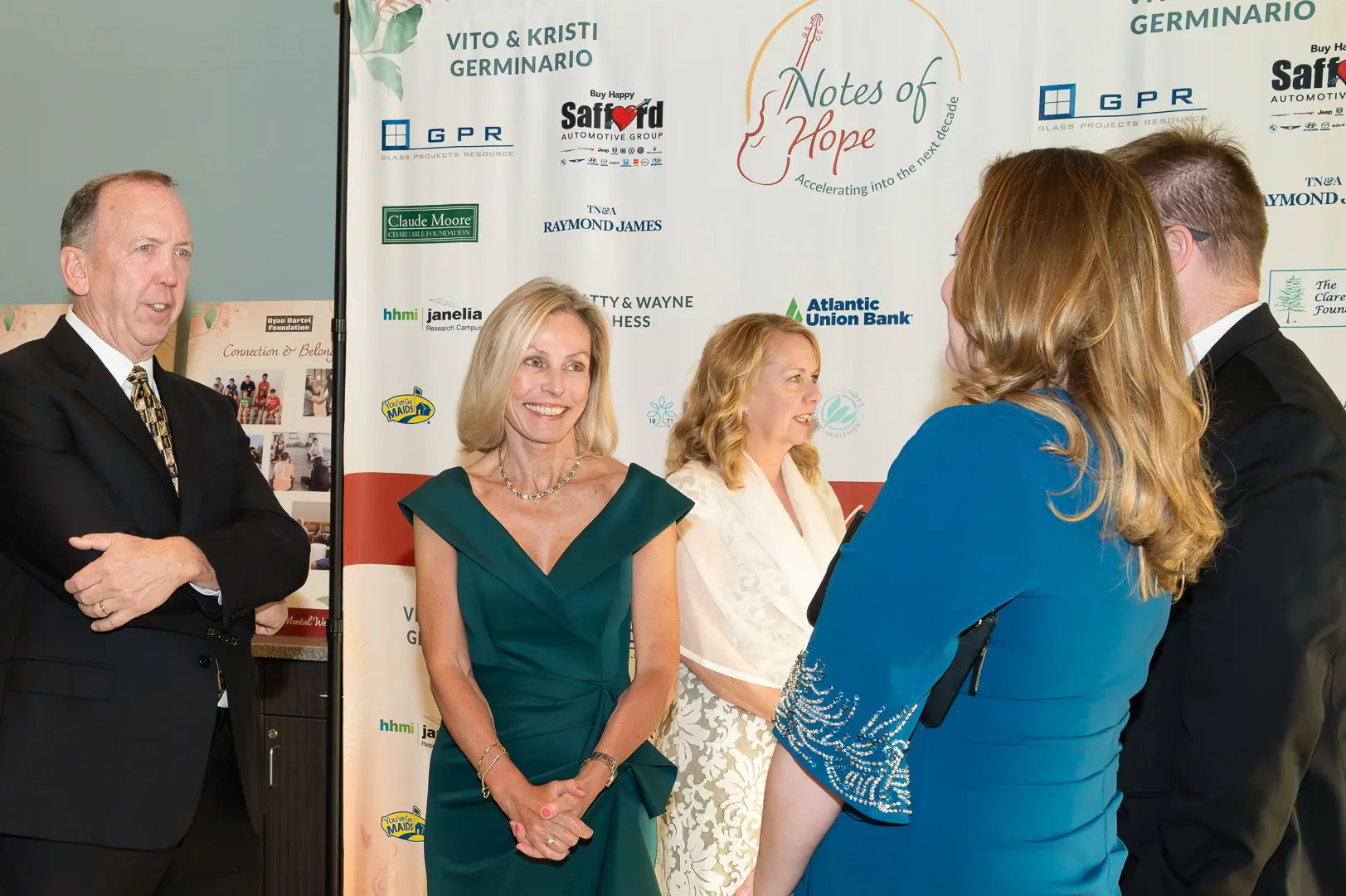 Guests gathered in conversation and celebration at the Notes of Hope gala