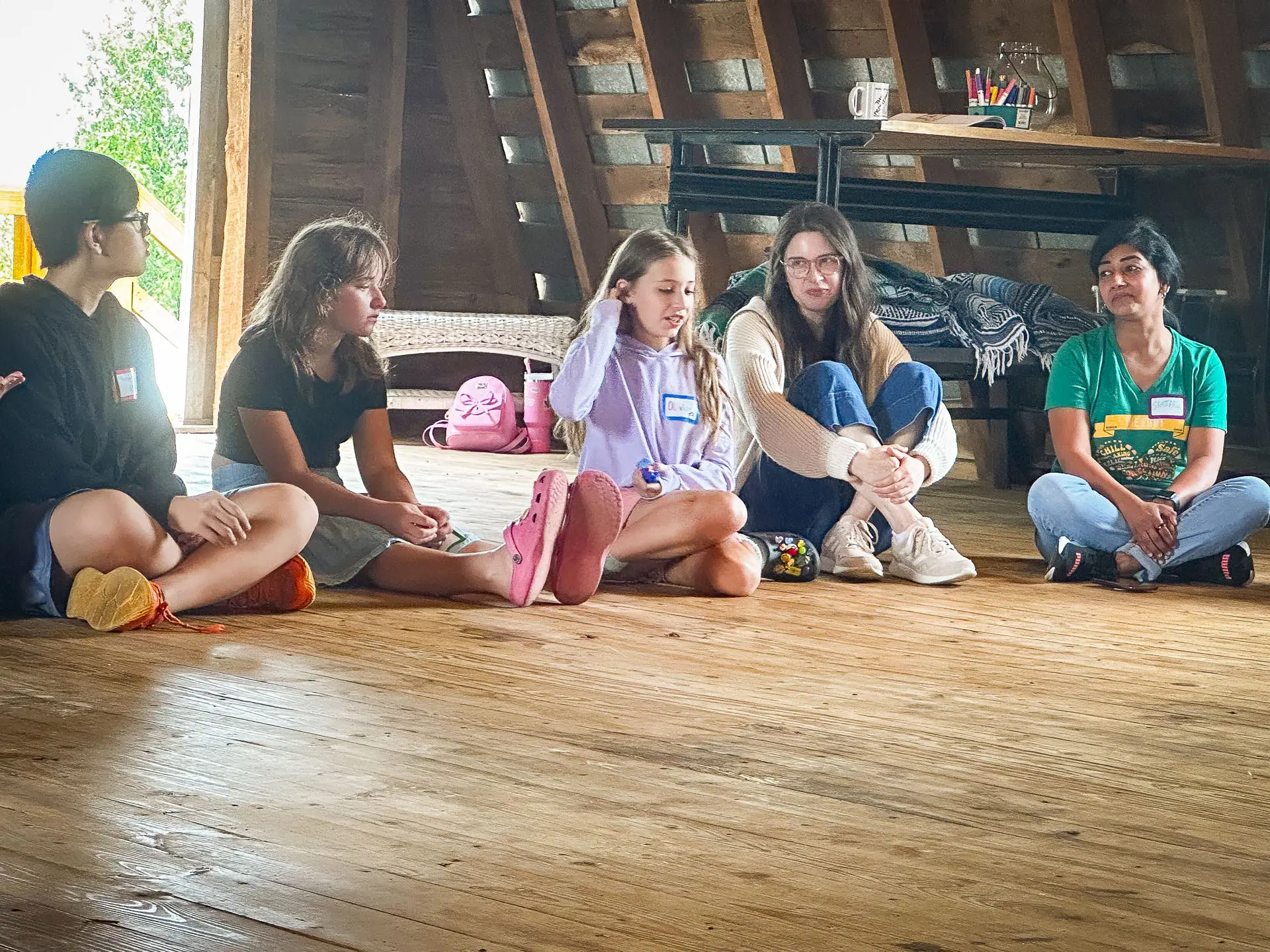 IMG_9662_FORT-Mindfulness - The Ryan Bartel Foundation Young people taking part in a calming mindfulness activity at The FORT weekend program