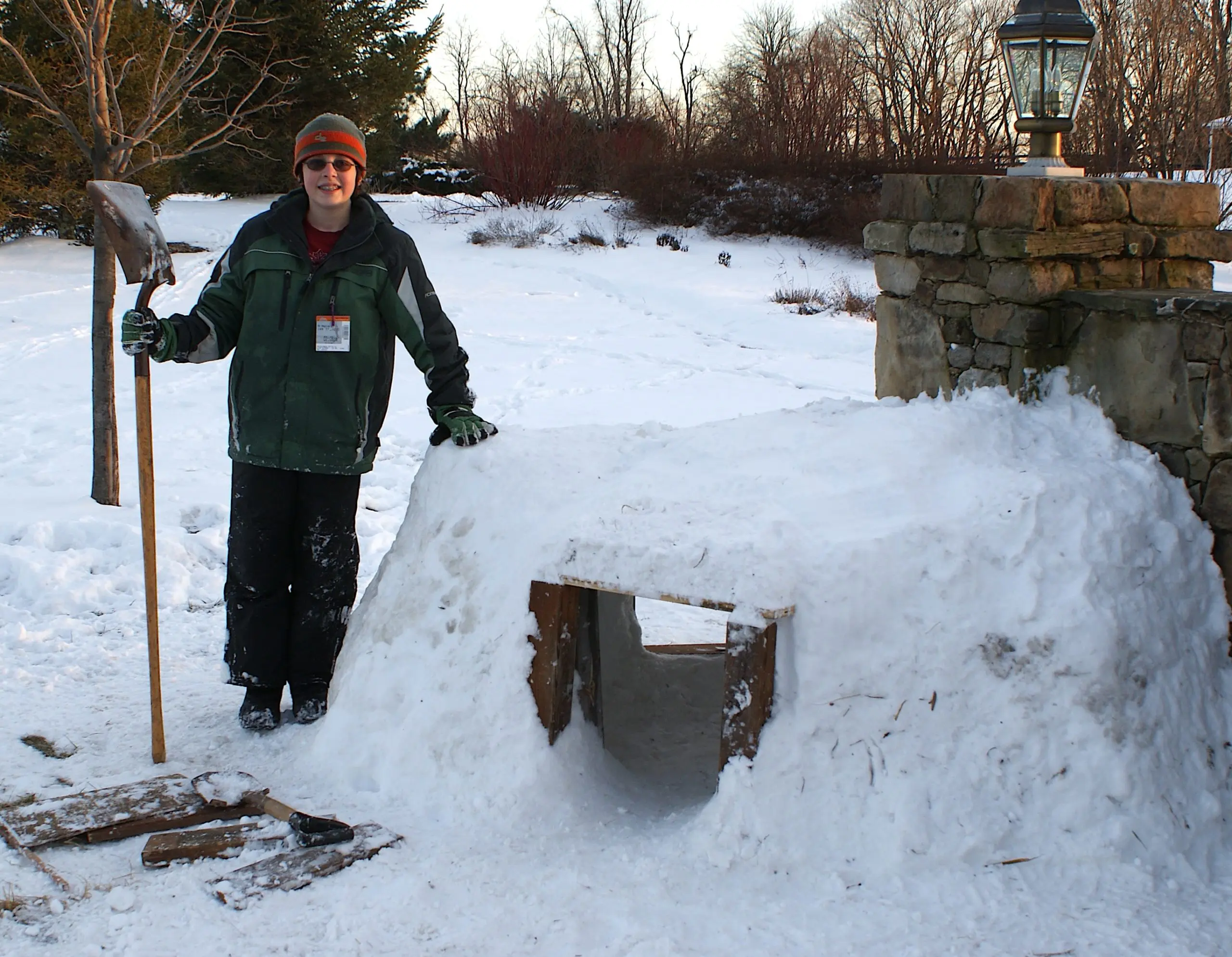 SONY DSC - The Ryan Bartel Foundation A hand-built snow fort outdoors, echoing the imaginative forts Ryan created from natural elements